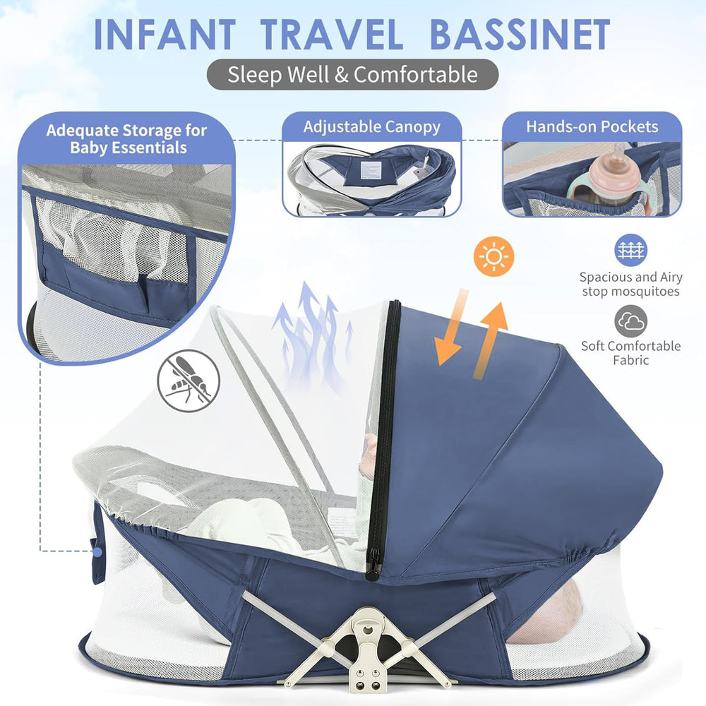 ISELECTOR lightweight frame supports safe, cozy baby sleeping.