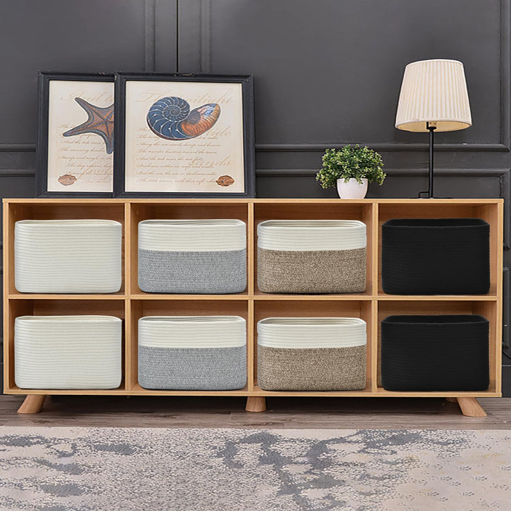 Issudata storage basket shows soft cotton rope for kid-friendly use