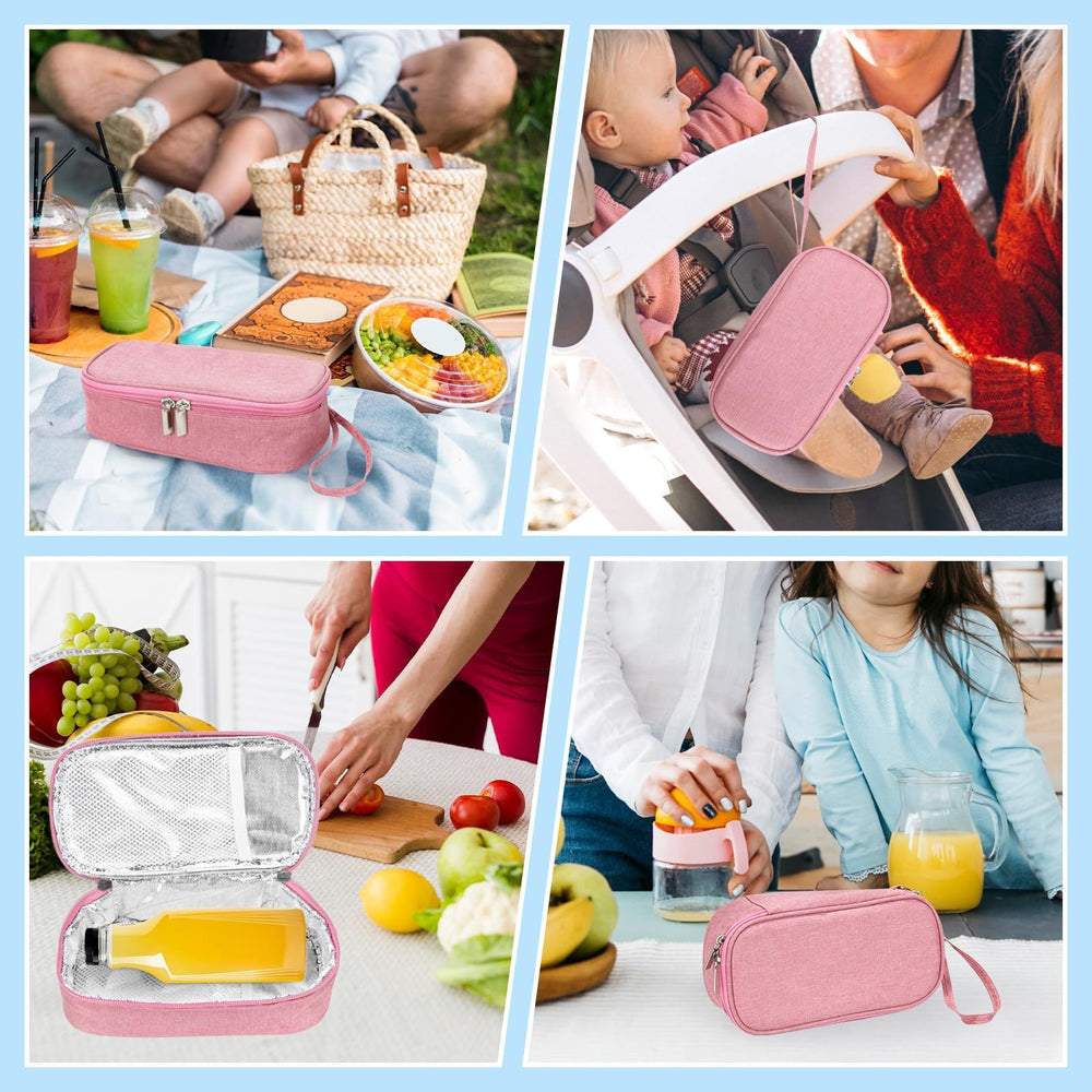ISUSSER breastmilk cooler bag foam liner supports steady cold during outings.