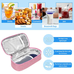 ISUSSER breastmilk cooler bag two ice packs ensures reliable cooling on the go.