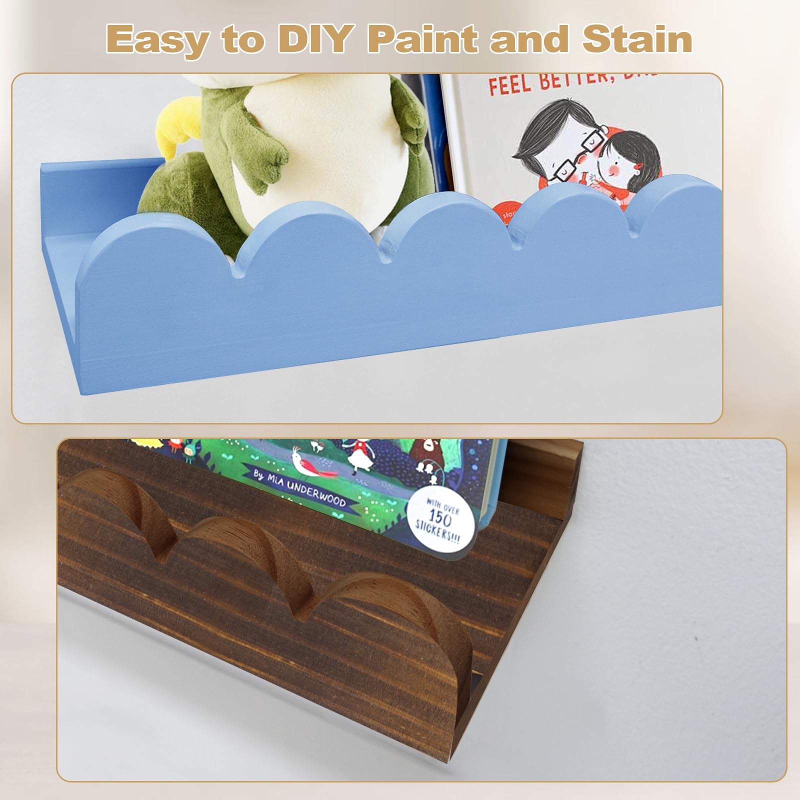 Iswabard kids room storage shelves keep books and toys within reach.
