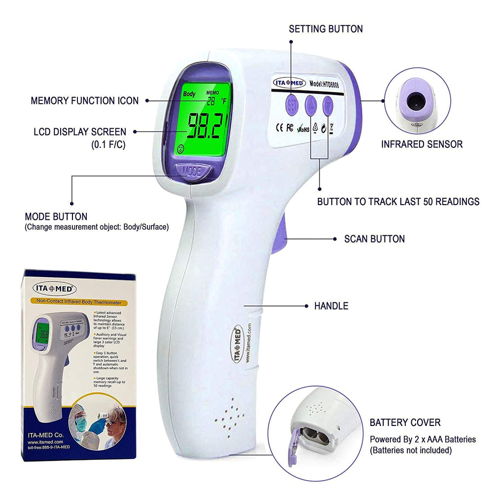 ITA-MED thermometer with batteries included ready to use in seconds