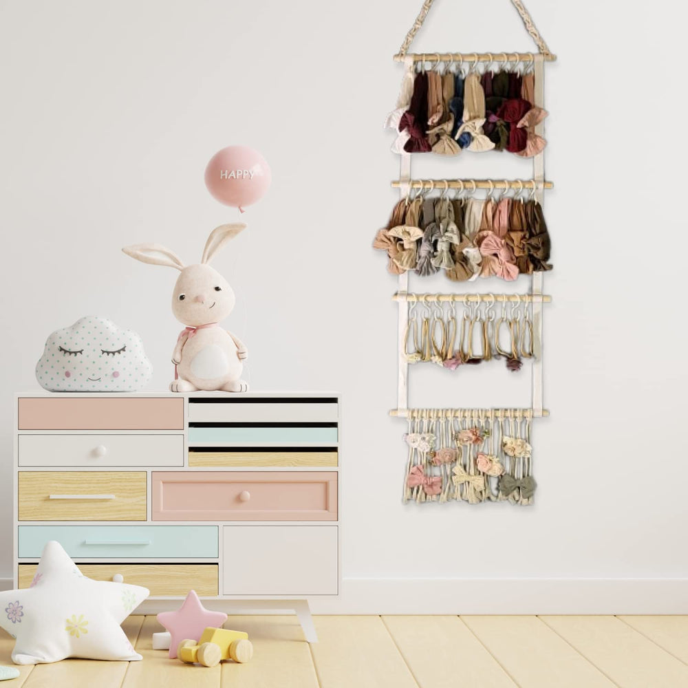Italle Premium hair accessories organizer neatly displays clips and bows.