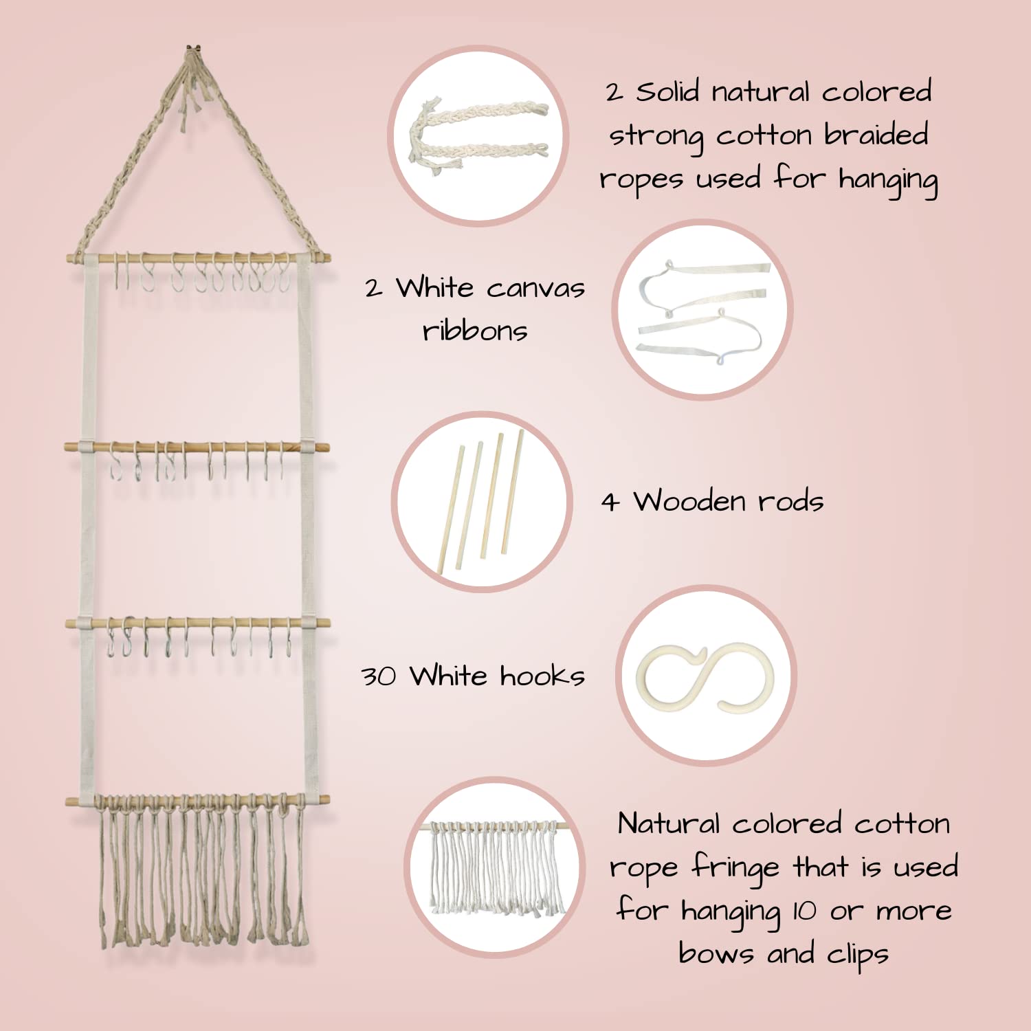 ITALLE PREMIUM headband organizer has 30 hooks for quick, visible access
