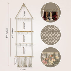 ITALLE PREMIUM headband holder bottom fringe holds bows and clips neatly