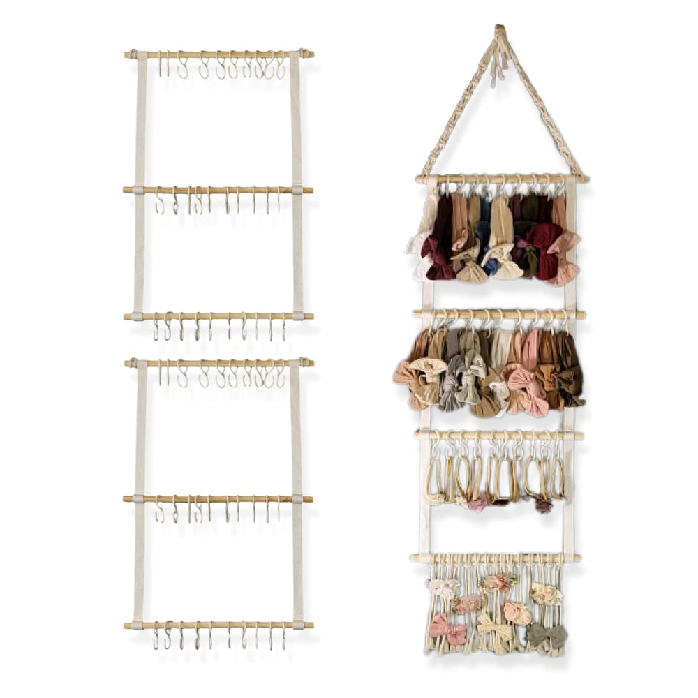 Italle Premium headband holder mounted on wall displaying bows for nursery organization.