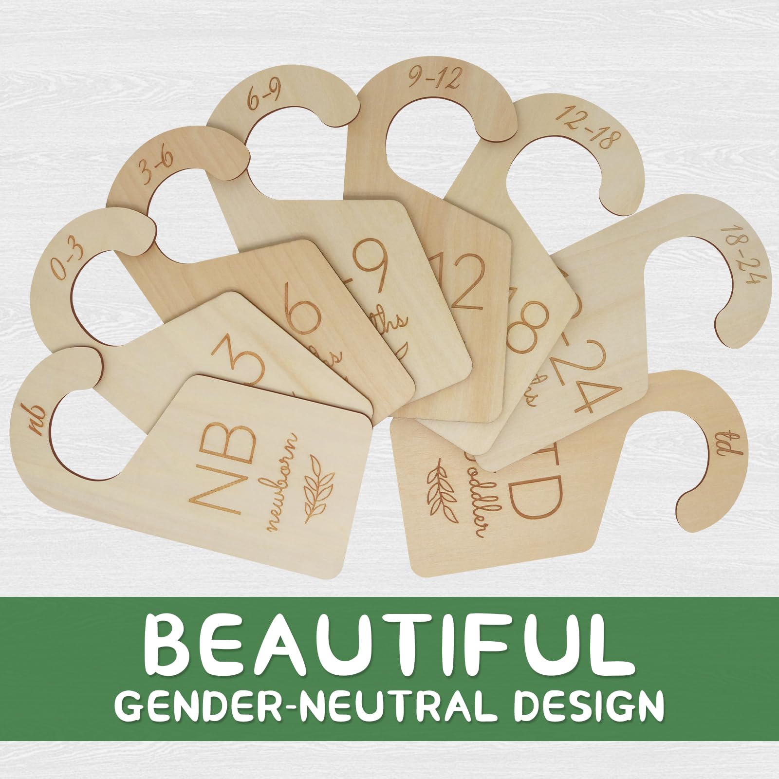 ITDYB 9-12 months divider enables quick picks for growing outfits.