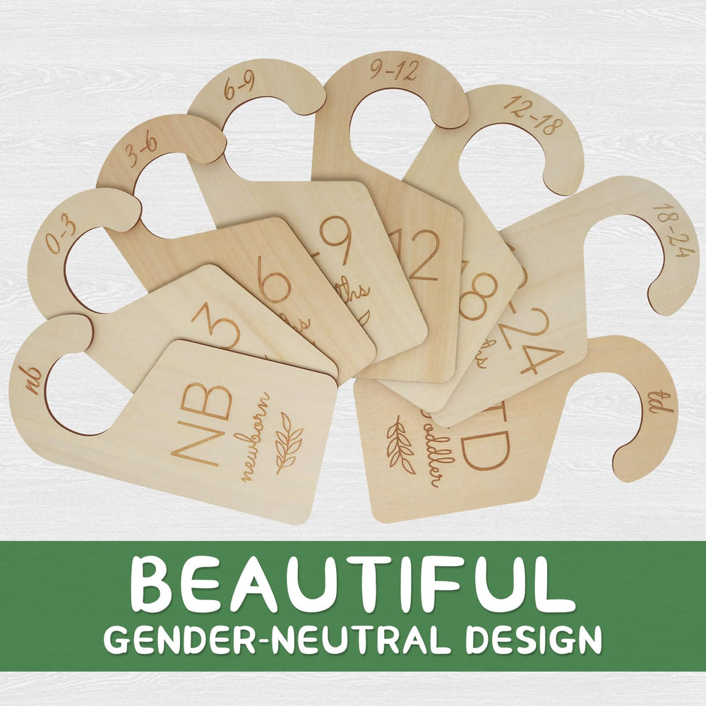 ITDYB 9-12 months divider enables quick picks for growing outfits.