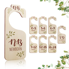 ITDYB baby closet dividers set of 8, wooden, double-sided for tidy newborn to toddler outfits.