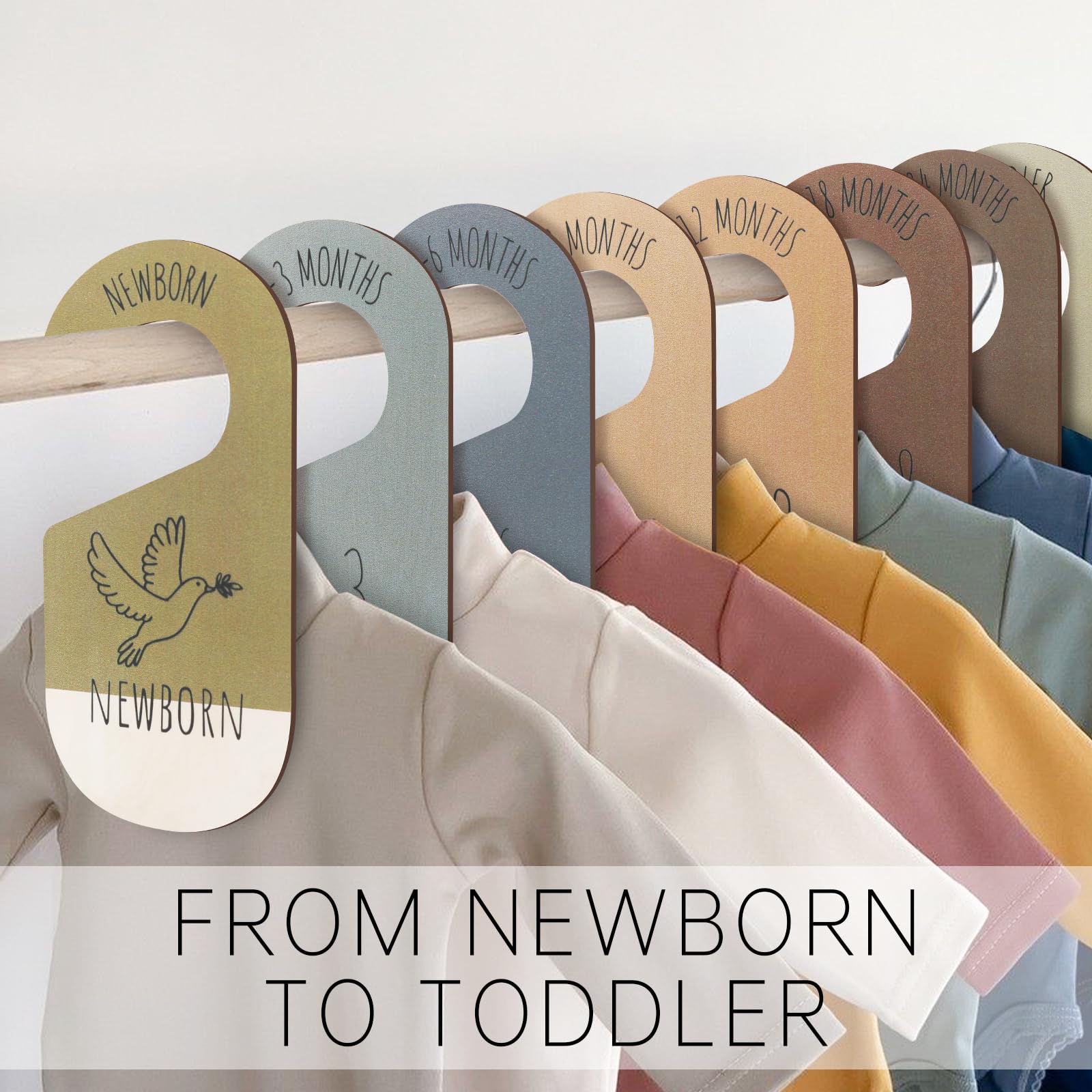 ITDYB gender-neutral nursery decor with wooden closet dividers for stylish organization
