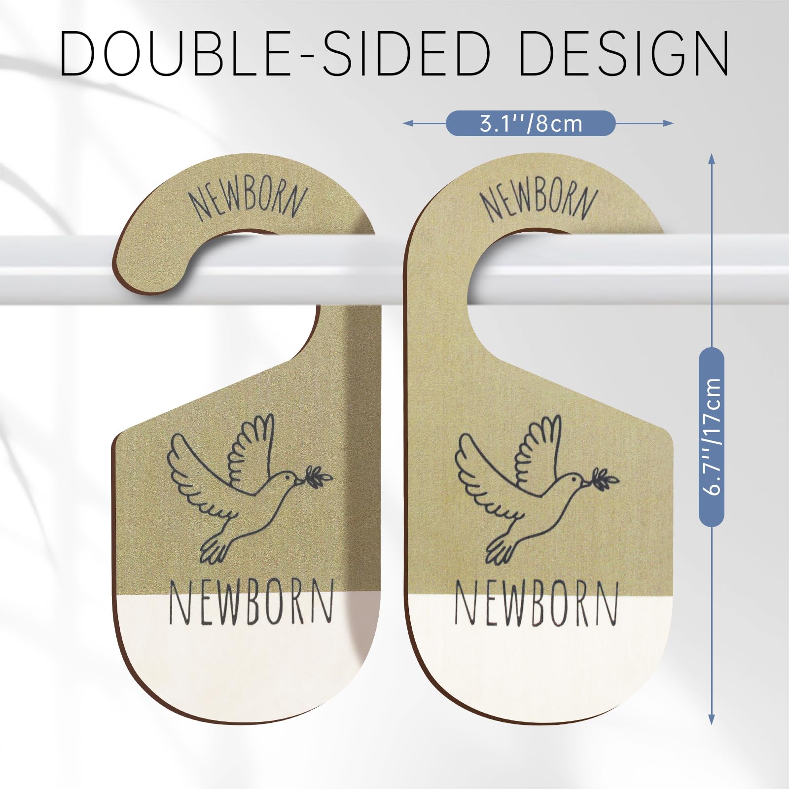 ITDYB wooden closet divider designed for newborn outfits and quick access
