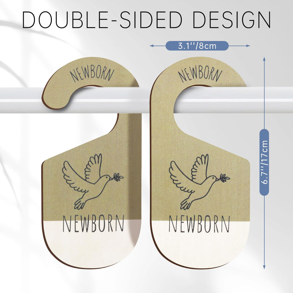 ITDYB wooden closet divider designed for newborn outfits and quick access