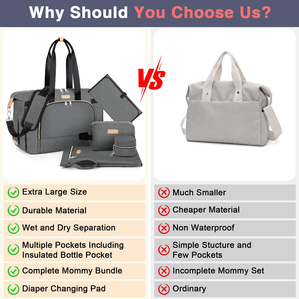 ITIEZY diaper bag tote luggage sleeve for easy airport or hotel travel