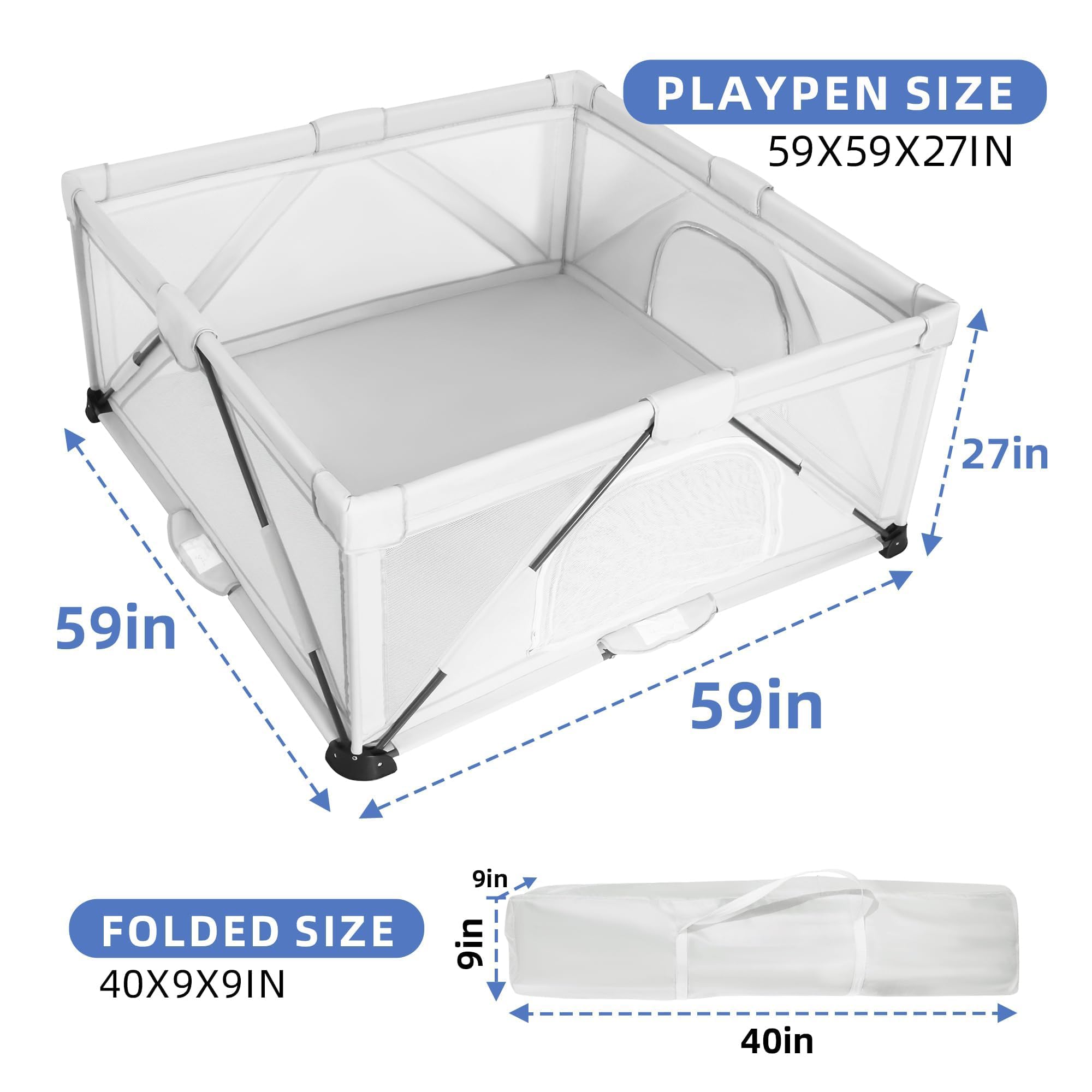 iTiLike Foldable Playpen-outdoor-use shows versatile setup on varied surfaces