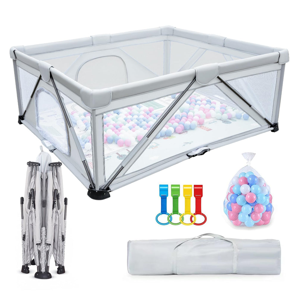 iTiLike Foldable Playpen setup shows quick, portable playtime anywhere for families