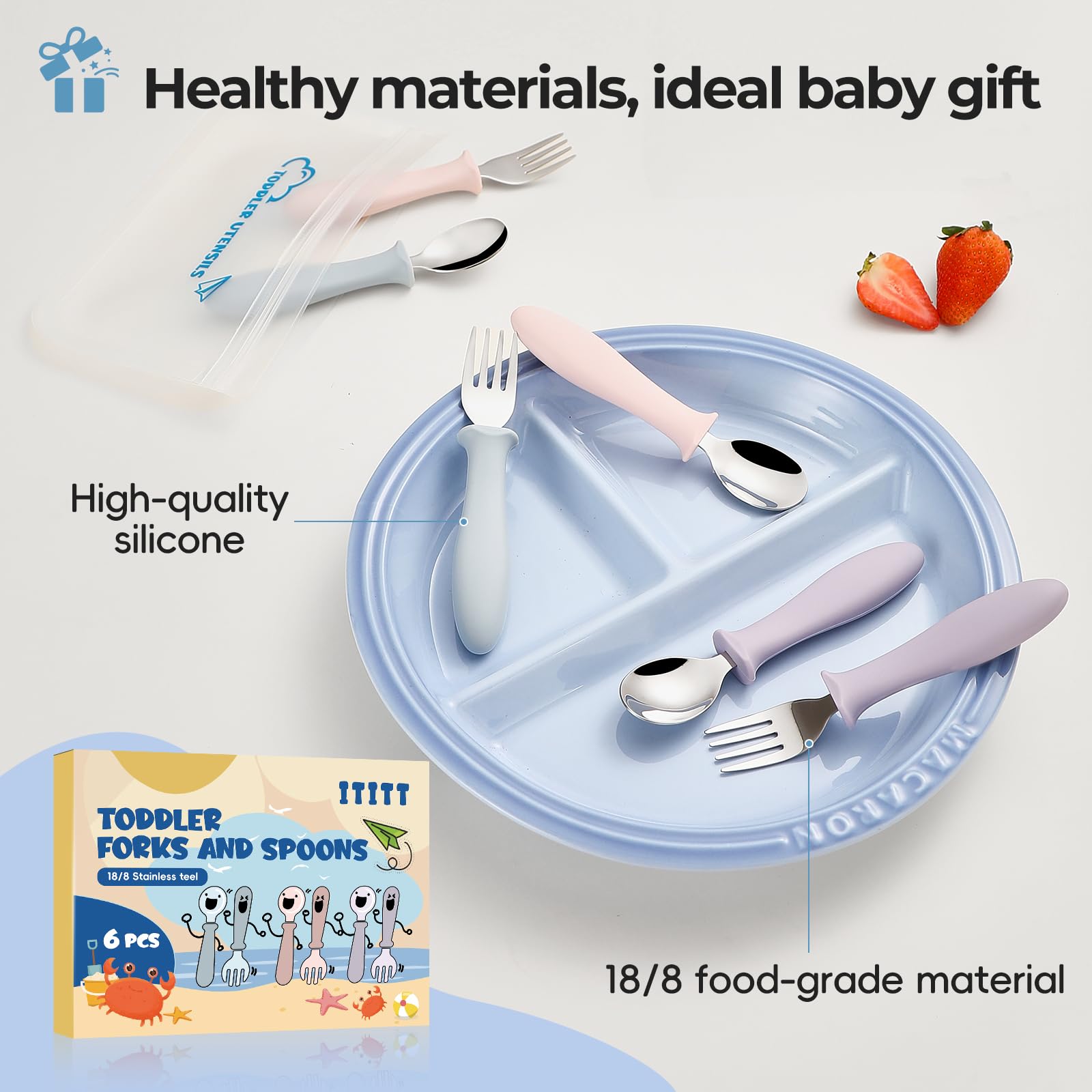 ITITT dishwasher-safe utensils allow quick, easy cleanup after meals.