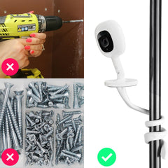 iTODOS aluminum-silicone construction ensures sturdy, safe support for Nanit Pro monitor.