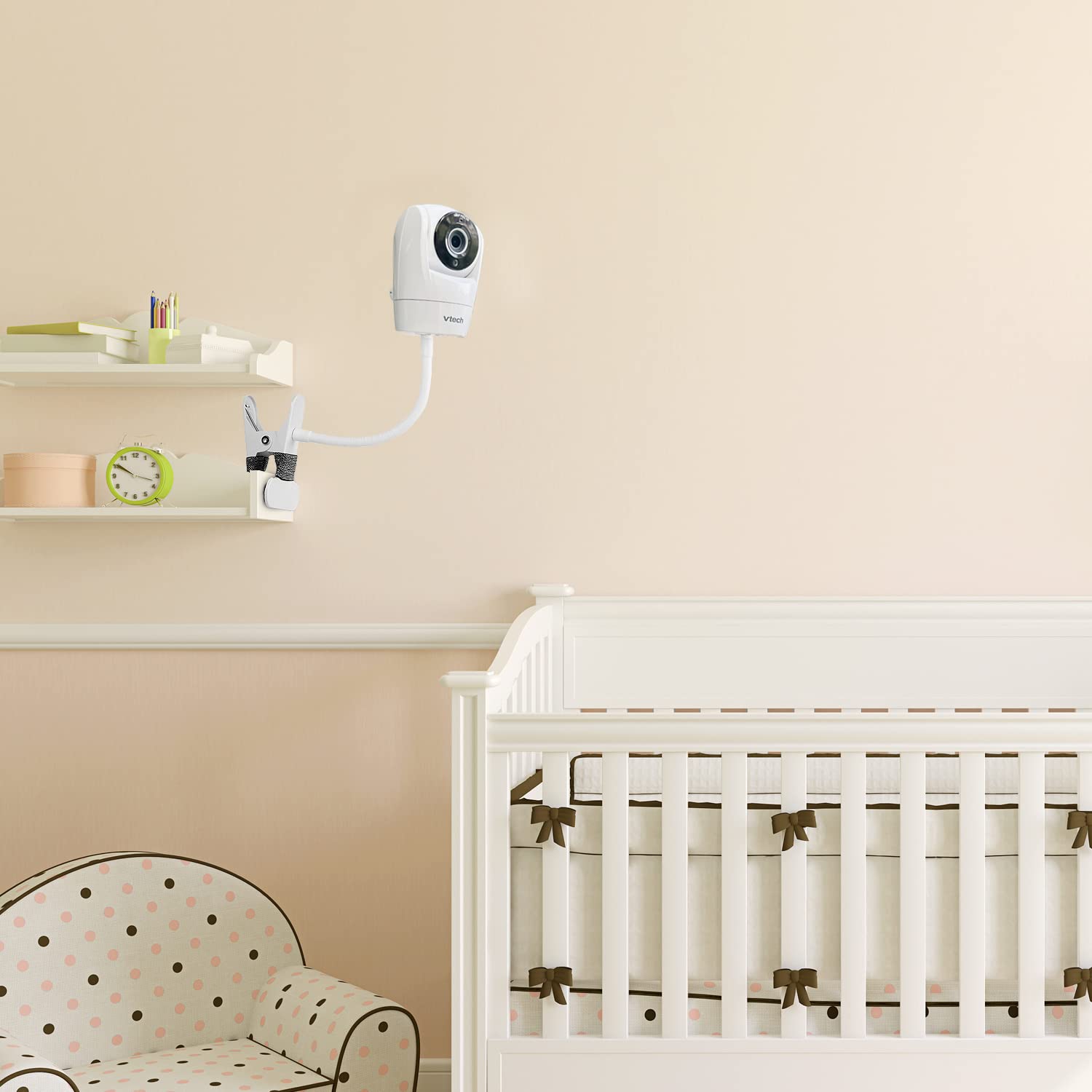 iTODOS baby monitor mount clip on crib highlights clamp-friendly setup.