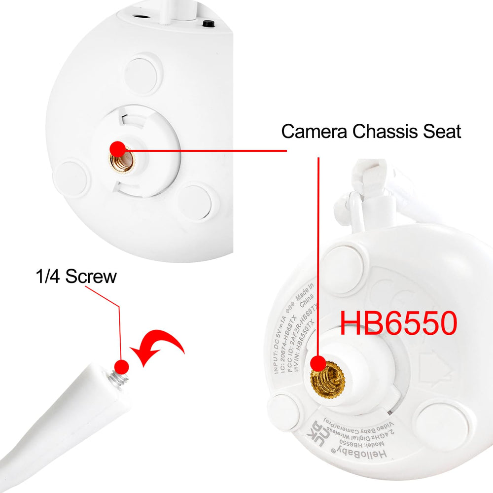 itodos baby monitor mount for HelloBaby HB248 mounting on crib rail for steady monitoring