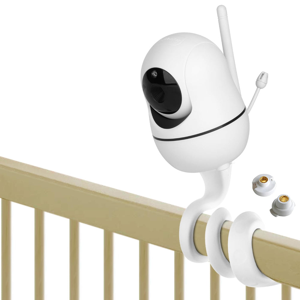 itodos baby monitor mount on HelloBaby HB65 crib for clear night-time viewing