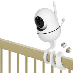 itodos baby monitor mount on HelloBaby HB65 crib for clear night-time viewing