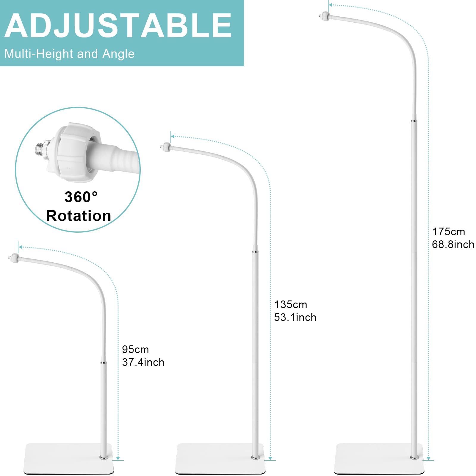 iTODOS white nursery floor stand blends with decor