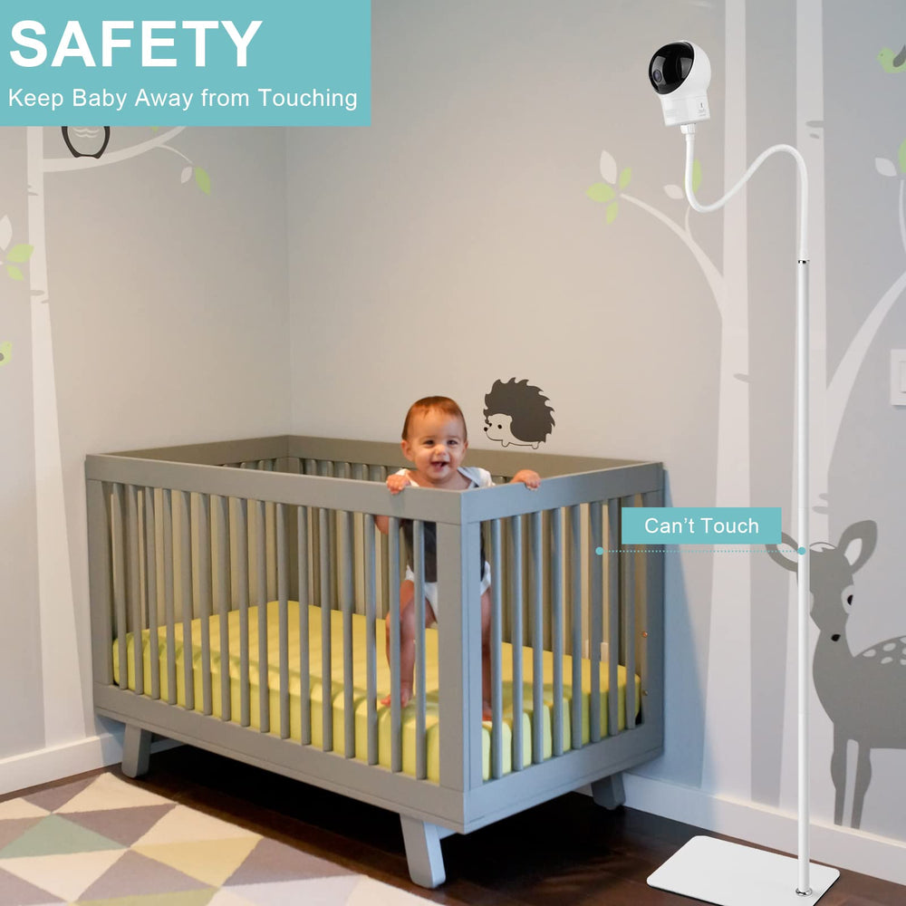 iTODOS sturdy base stabilizing a baby monitor in a nursery