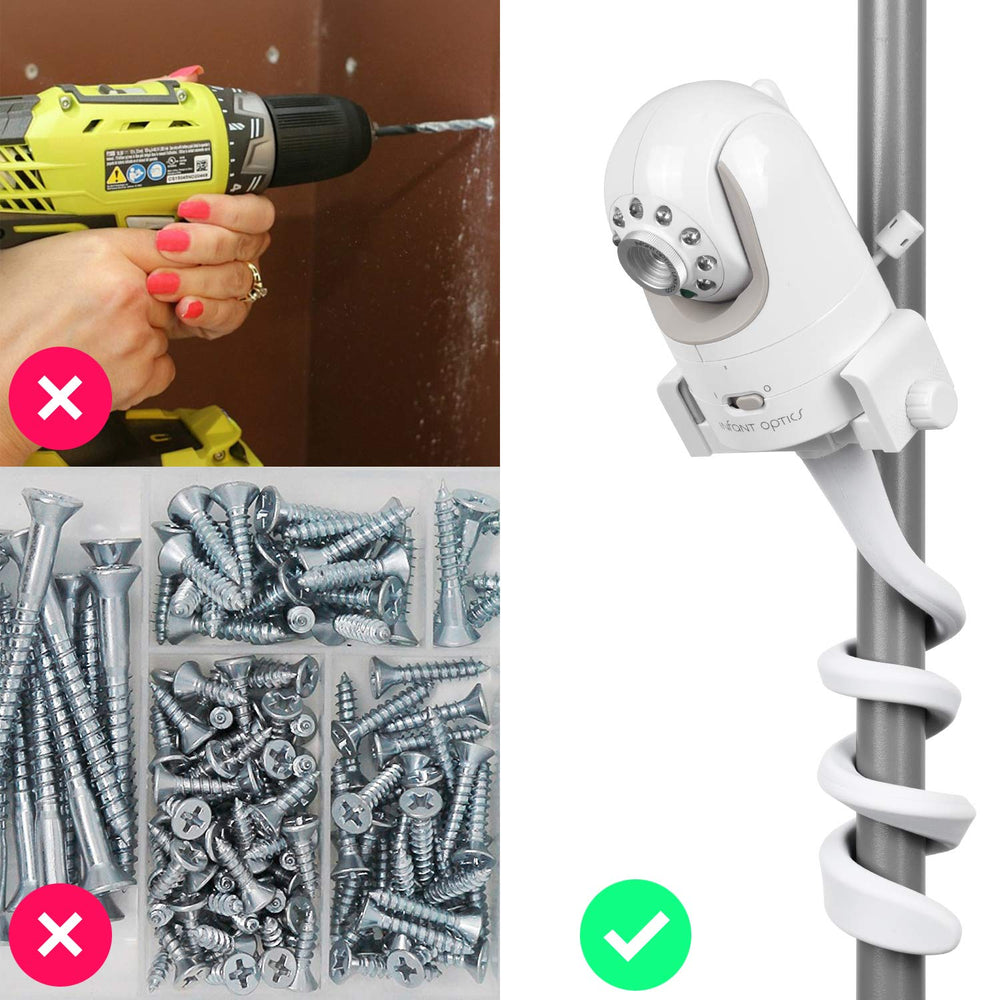 iTODOS one-fourth-inch threaded connection supports a wide range of cameras.