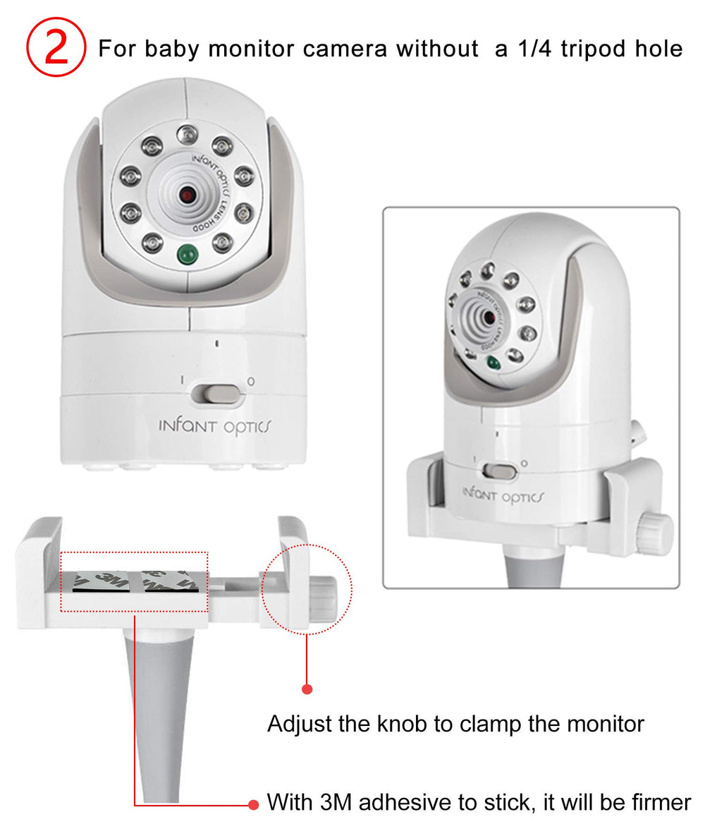 iTODOS travel-friendly baby monitor mount ready for trips and overnight stays.
