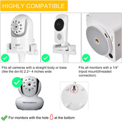 iTODOS universal baby monitor holder fits most cameras for flexible setup.