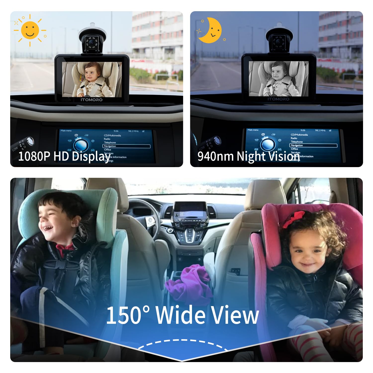 Itomoro 64GB storage card holds videos and music for road trips.