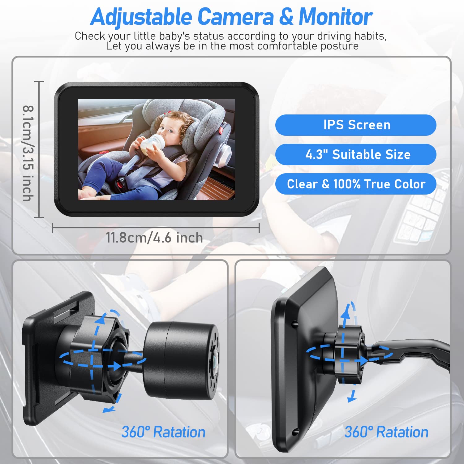 Itomoro air vent mount offers flexible placement for the monitor