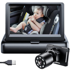 Itomoro Baby Car Camera center-console-view offers quick rear-seat monitoring.
