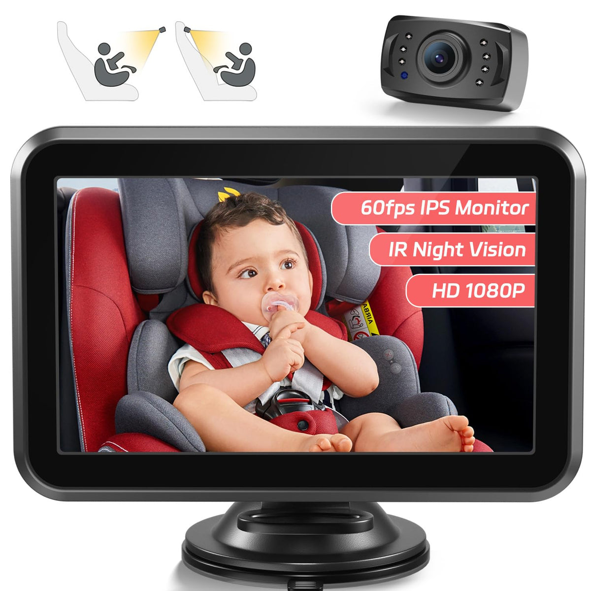 Itomoro Baby Car Camera front-view for reliable rear-facing monitoring on the road.