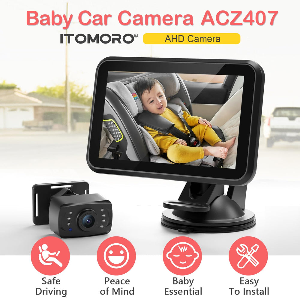 Itomoro Baby Car Camera night-vision delivers clear footage in dim cabins.