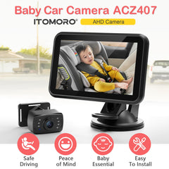 Itomoro Baby Car Camera night-vision delivers clear footage in dim cabins.