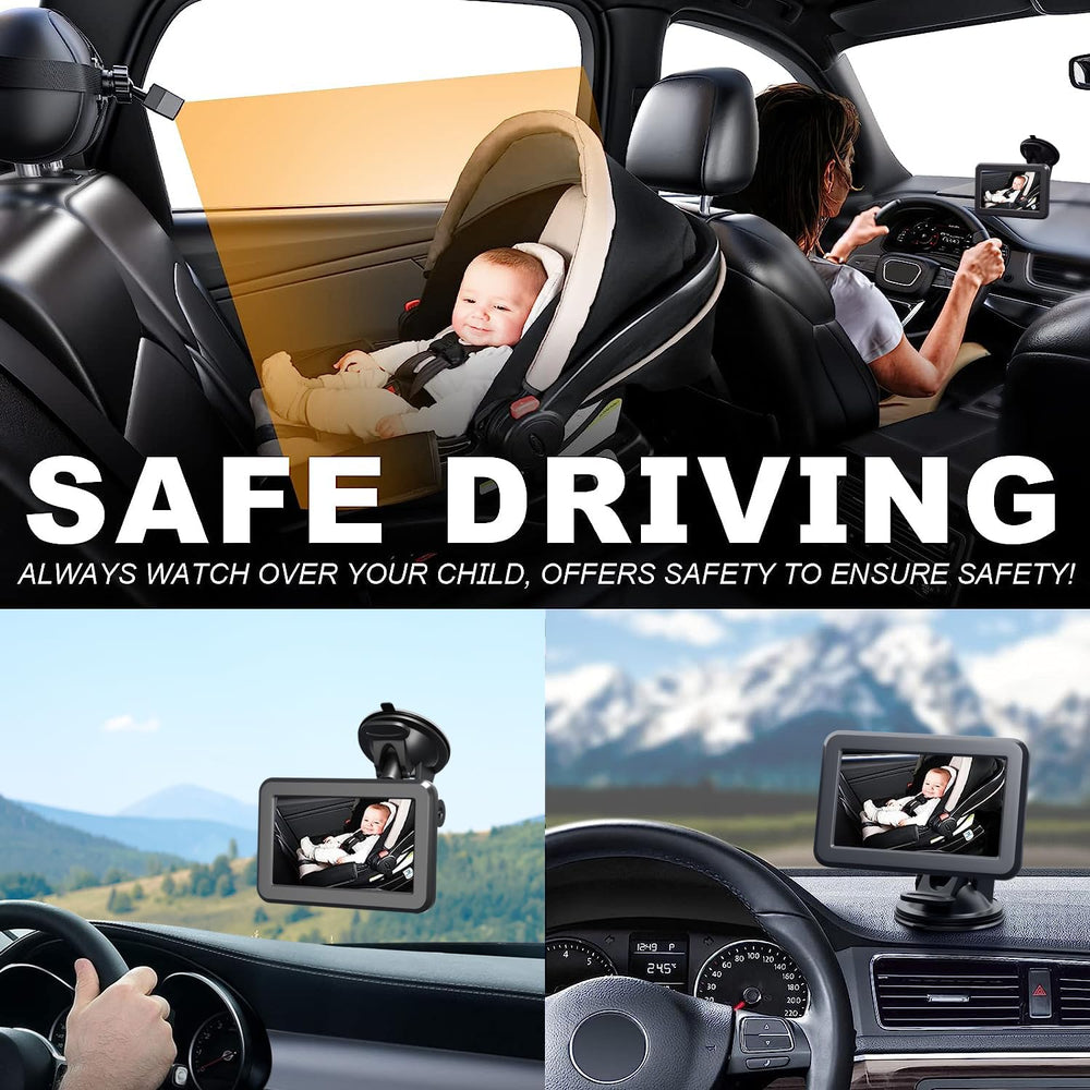 Itomoro baby car camera night vision shows baby clearly in low light.