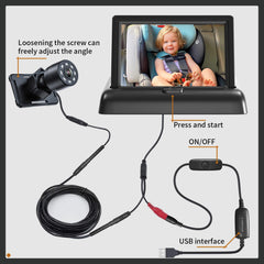 Itomoro Baby Car Camera wide-149-degree-angle delivers expansive infant visibility.
