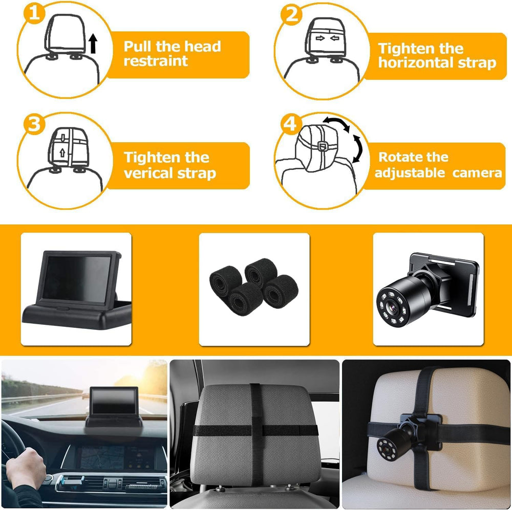 Itomoro Baby Car Mirror easy-install monitor requires no tools.