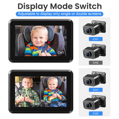 Itomoro baby car mirror night vision supports nighttime checks without disturbing sleep.