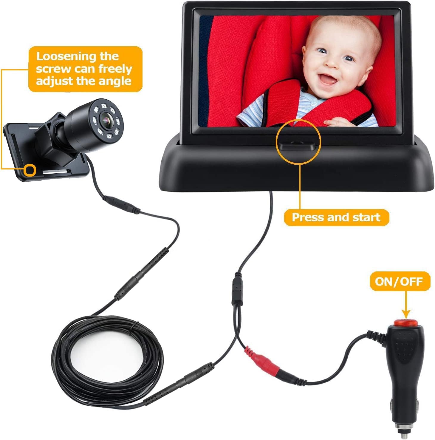 Itomoro Baby Car Mirror stays firm and steady during drives.