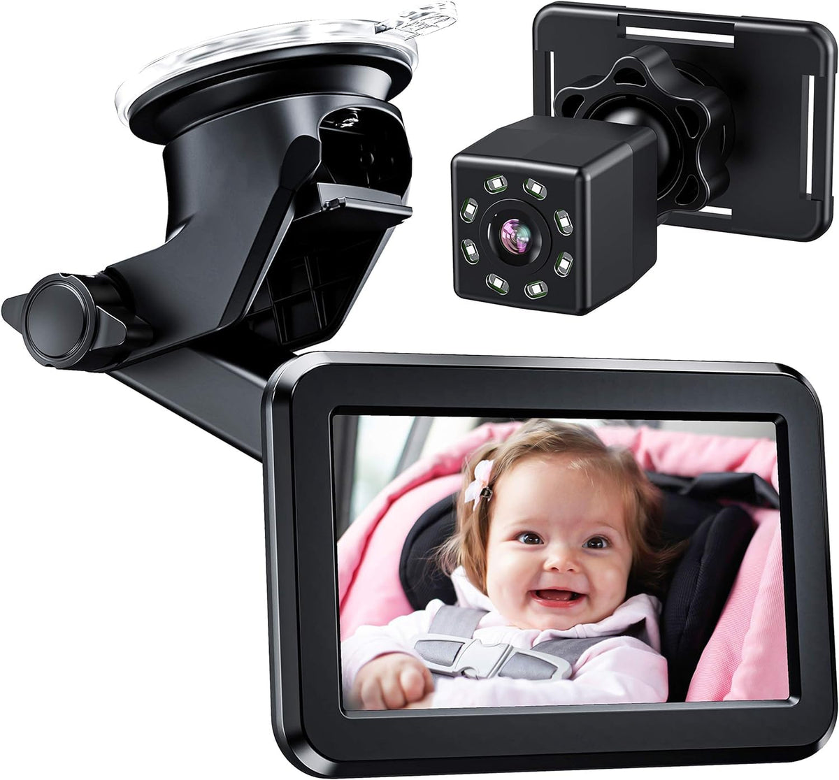 Itomoro baby car mirror wide view for safer driving with clear baby visibility.