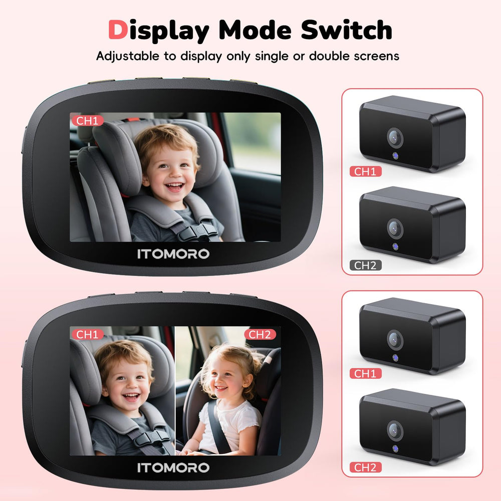 Itomoro IR night vision (940nm) monitors in darkness without disturbing sleep.