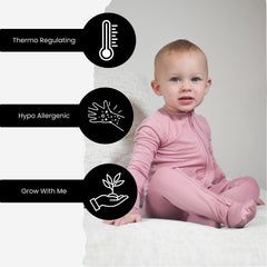 Itsy Bitsy Boutique winter-warmth bamboo pajama keeps baby cozy on chilly nights.