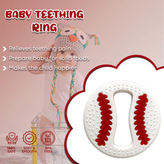 Itybity silicone teether easy-grip handle helps babies hold during comfort