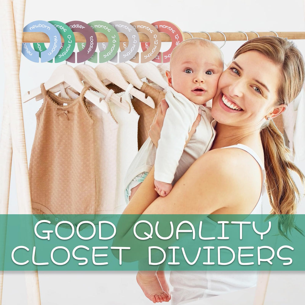 ITDYB baby closet dividers size label 0-3m helps sort newborn wardrobe efficiently.