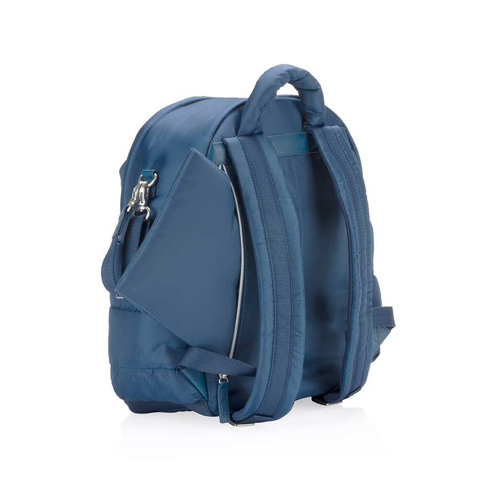 Itzy Ritzy Dream Backpack insulated bottle pockets keep drinks handy.