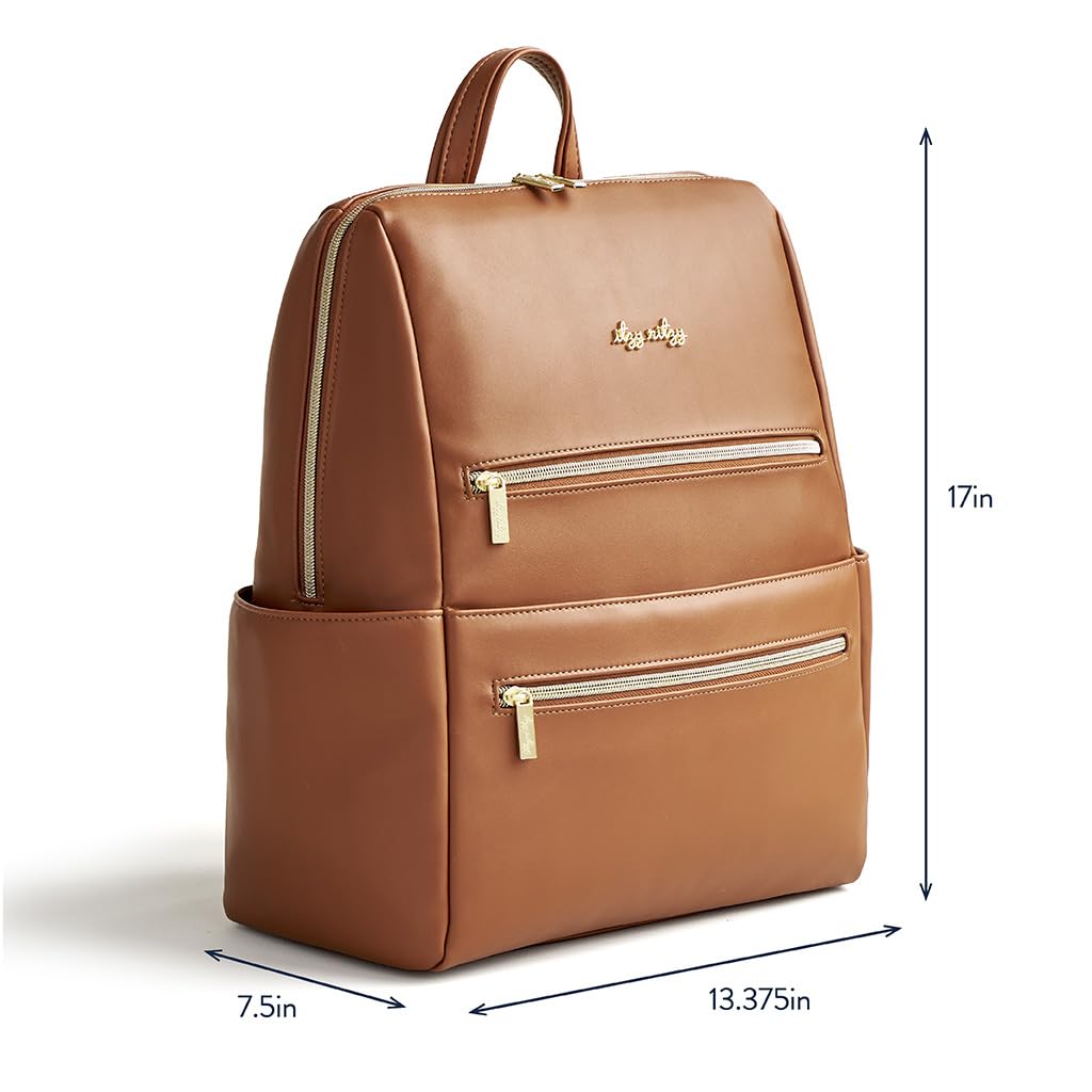 Itzy Ritzy Eras Diaper Bag Backpack quick-access pocket for one-handed use.