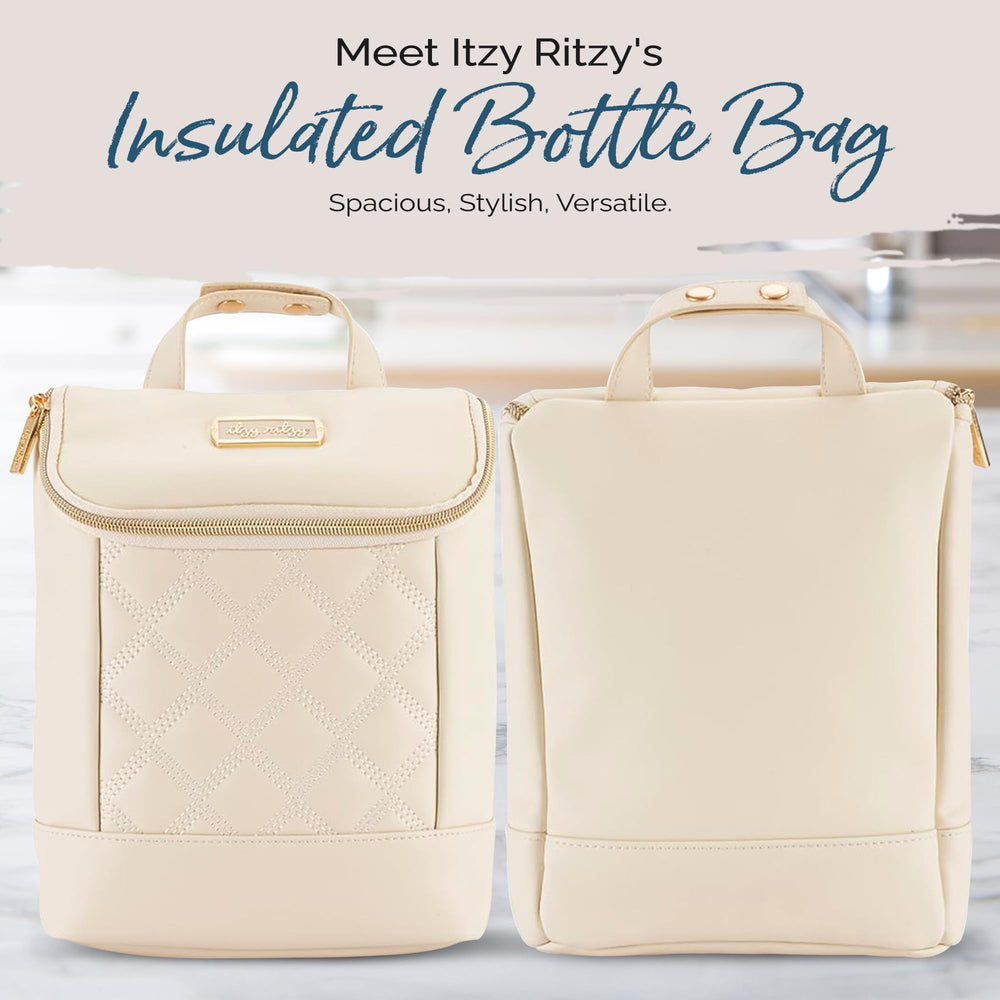 Itzy Ritzy insulated bottle bag holds 3 bottles—great for day trips and outings