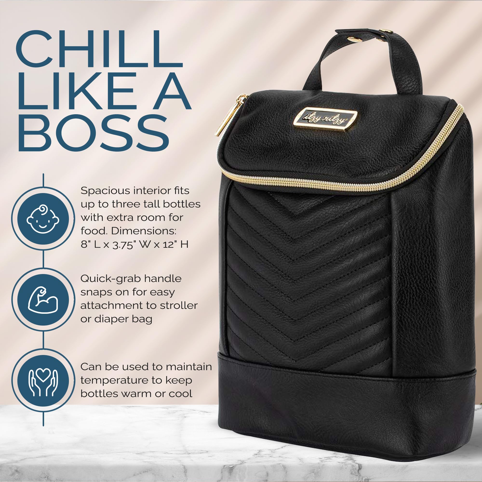 Itzy Ritzy ice-pack pocket extends cooling for day trips and outings